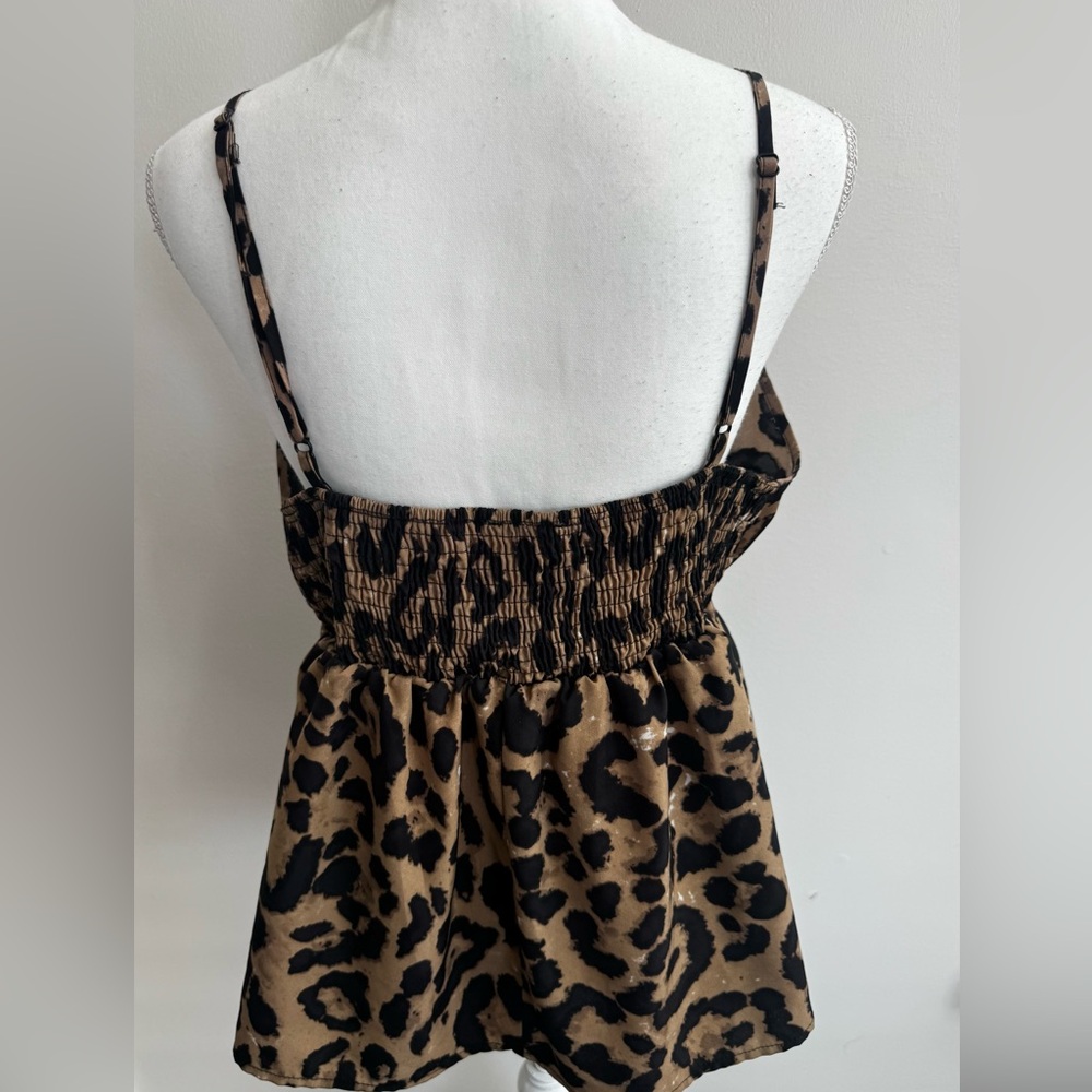 Leopard Print Spaghetti Strap Dress - Picture 6 of 10
